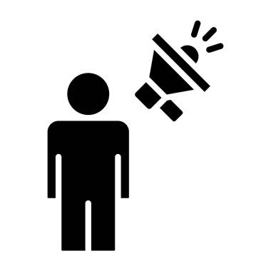 Hoparlör web simgesi, vektör illüstrasyonu