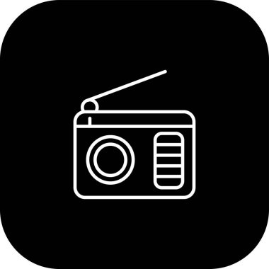 Radyo simgesinin vektör illüstrasyonu