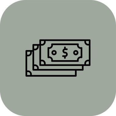 Kişisel simge ticari kullanımı için para vektörü simgesi simgesi simgesi vektör çizimi..