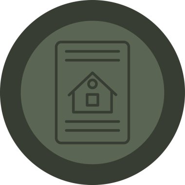 Ev. Web simgesi basit illüstrasyon