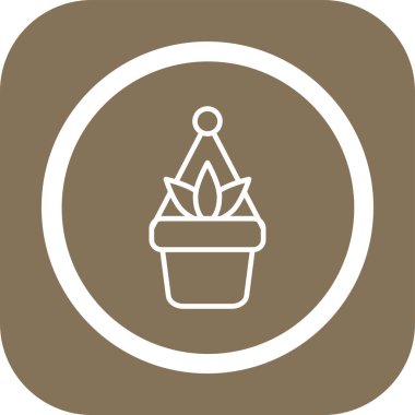 Bir bitki simgesinin vektör illüstrasyonu