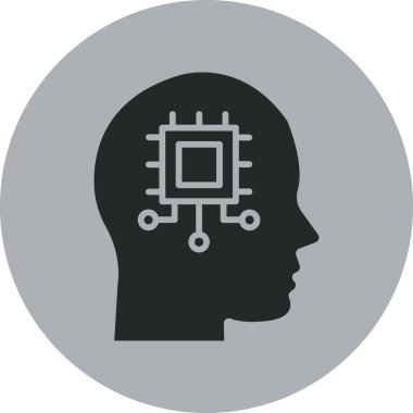 Moda Biçimli Beyin Simgesi İzole Arkaplan