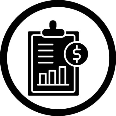 finansal rapor simgesi vektör illüstrasyonu