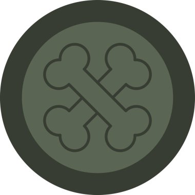 Askeri rozet simgesi doldurulmuş taslak biçiminde