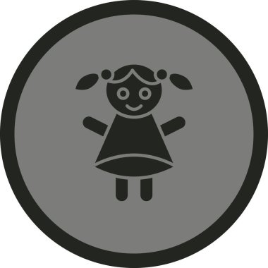 Bir kızın vektör illüstrasyonu