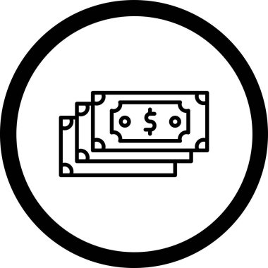 Kişisel ve ticari kullanım için vektör para simgesi.