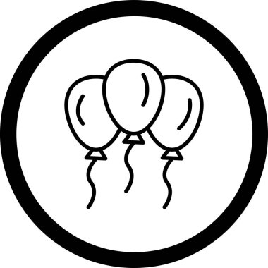 Balonlar. Web simgesi basit illüstrasyon