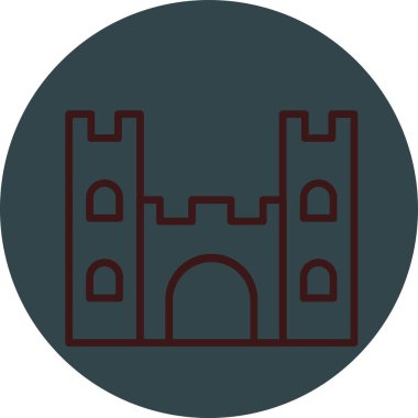 Şato. Web simgesi basit illüstrasyon