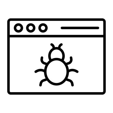 browser web icon. simple illustration