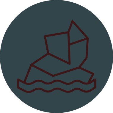 Tekne. Web simgesi basit illüstrasyon