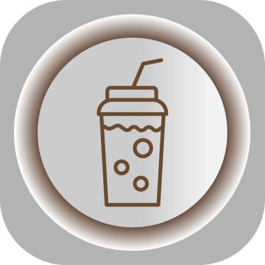 Benzersiz kahve vektör çizgisi simgesi