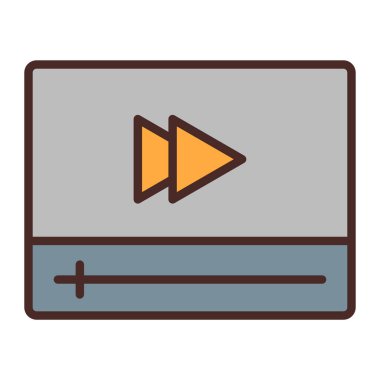 Çizgi film oynatıcısının vektör çizimi