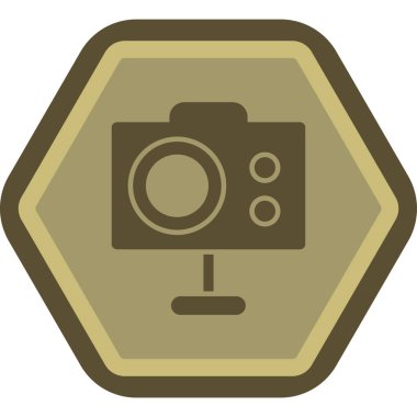 Kamera. Web simgesi basit illüstrasyon