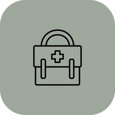 İlk yardım kiti simgesi, vektör illüstrasyonu