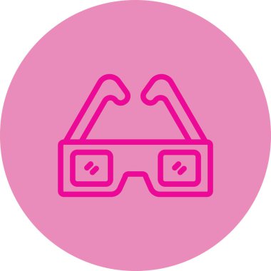 Gözlük. Web simgesi basit illüstrasyon