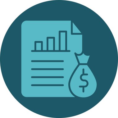 iş ve finans renkli vektör simgesi.