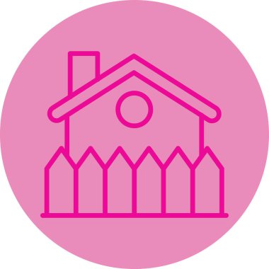 Bir ev simgesinin vektör illüstrasyonu