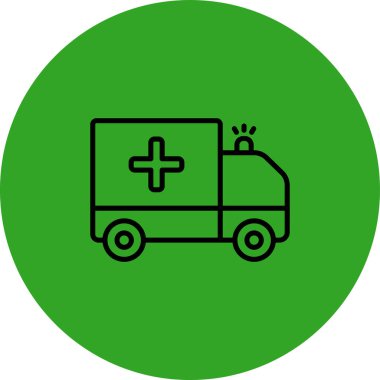 ambulans vektör simgesi modern basit illüstrasyon