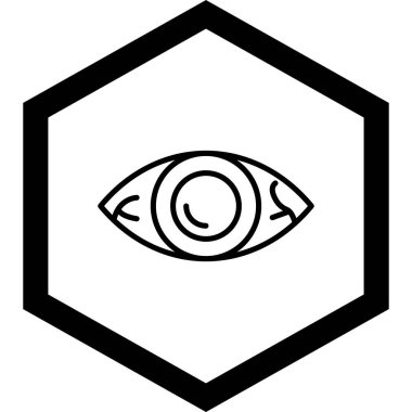 Bir göz simgesinin vektör illüstrasyonu