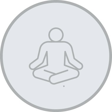 İnce çizgi biçiminde meditasyon simgesi