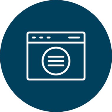 Web tarayıcı vektör simgesi