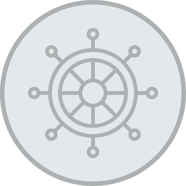 Tekerlek simgesinin vektör illüstrasyonu