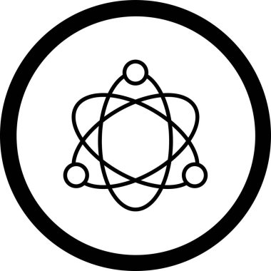 atom. Web simgesi basit illüstrasyon