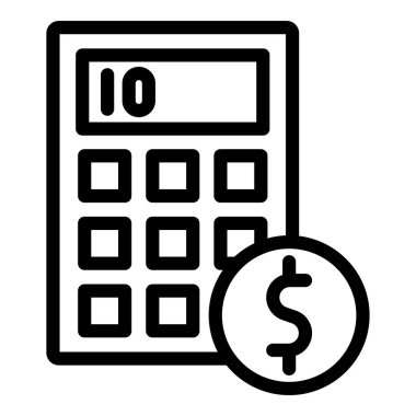 Hesap makinesi. Web simgesi basit tasarım