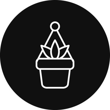 Çiçek modern simgesinin vektör illüstrasyonu