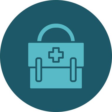 Çanta simgesinin vektör illüstrasyonu