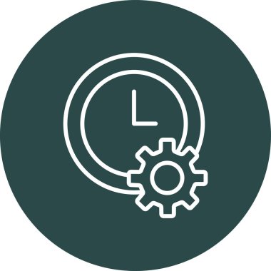 Zaman yönetimi simgesi soyut arkaplanda izole edildi