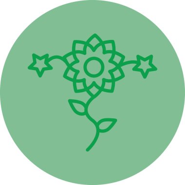 Çiçeklerin vektör ikonu, vektör illüstrasyonu