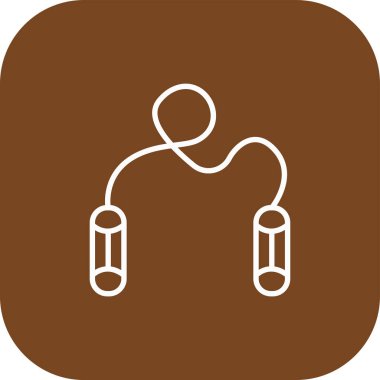 Beyaz arkaplanda vektör ipi düz simgesi