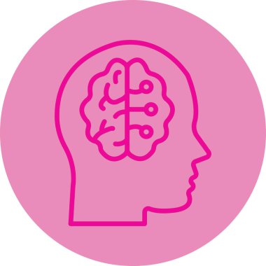 Beyin. Web simgesi basit tasarım