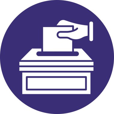 Oylama. Web simgesi basit illüstrasyon