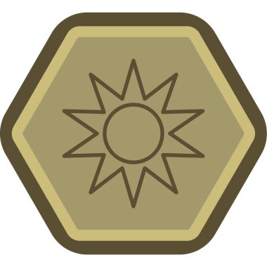 Güneş. Web simgesi basit illüstrasyon