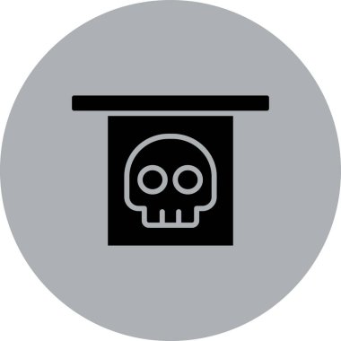 Kurukafa simgesi vektör illüstrasyonu