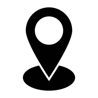 konum glyph düz simgesi