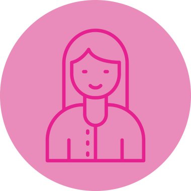 Pembe fularlı kadın.