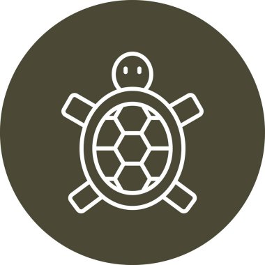 kaplumbağa simgesi, vektör illüstrasyonu