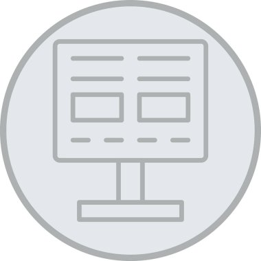 vektör lcd simgesi illüstrasyonu