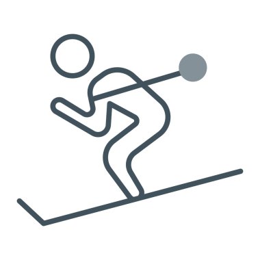 Kayak ikonu. özet vektör çizimi beyaza izole edildi.