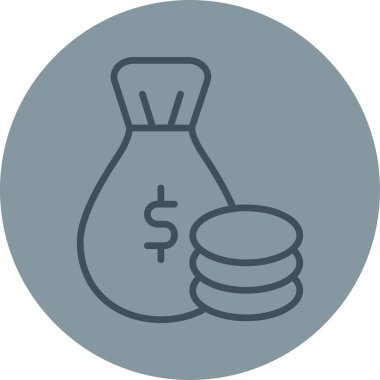 Para için. Web simgesi basit illüstrasyon