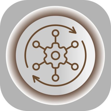 eşsiz ayar vektör çizgisi simgesi