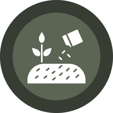 Bir bitki simgesinin vektör illüstrasyonu