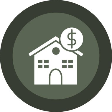 Ev. Web simgesi basit illüstrasyon