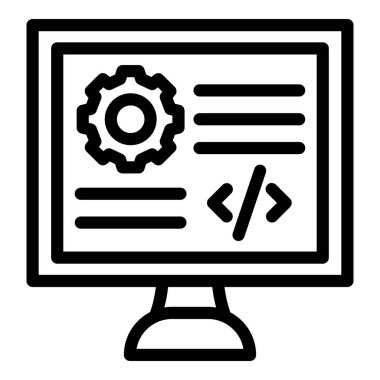 Kodlama. Web simgesi basit tasarım