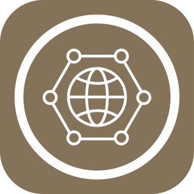 Küresel simge vektör illüstrasyonu