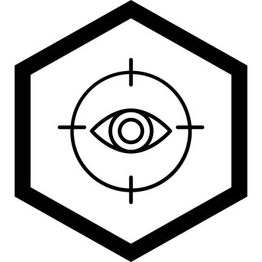 Göz. Web simgesi basit illüstrasyon