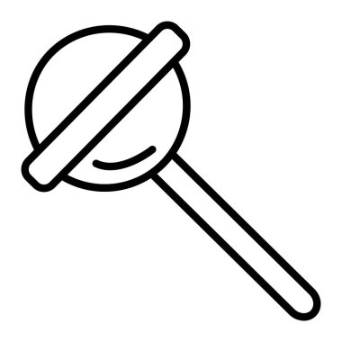 Lolipop ikonu. Web için şeker vektör simgelerinin özet çizimi